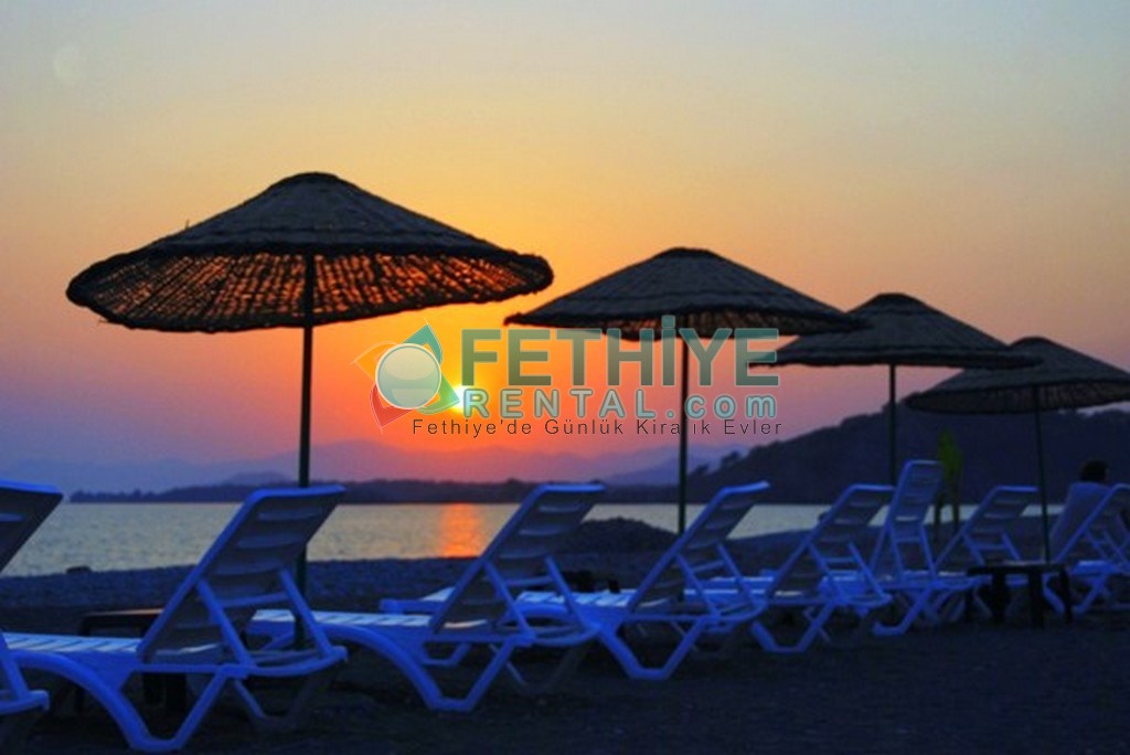 Fethiye Ucuz Kiralık Daire 2 yatak odalı daire Denize sıfır