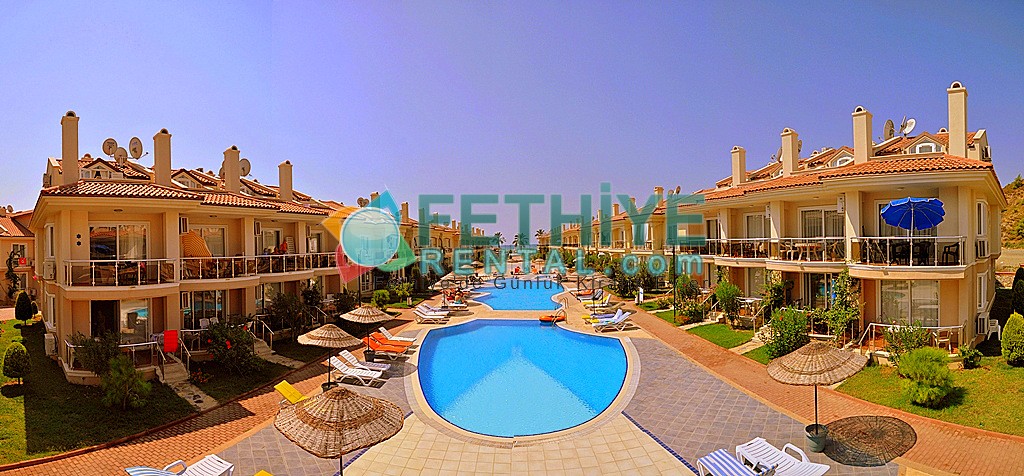 Denize Sıfır Site içinde Yazlık Ev Fethiye Ölüdeniz Kayaköy Günlük